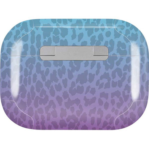 Cheetah Print Purple and Blue Apple AirPods Pro Skin